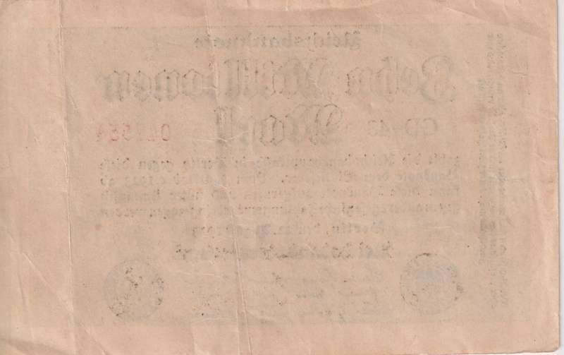 GERMANY  10 000 000 Mark (Reichsbanknote) 1923 P106 VF