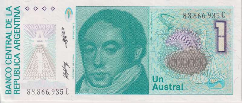 Argentina, 1 AUSTRAL 1988/89  P-323 UNC