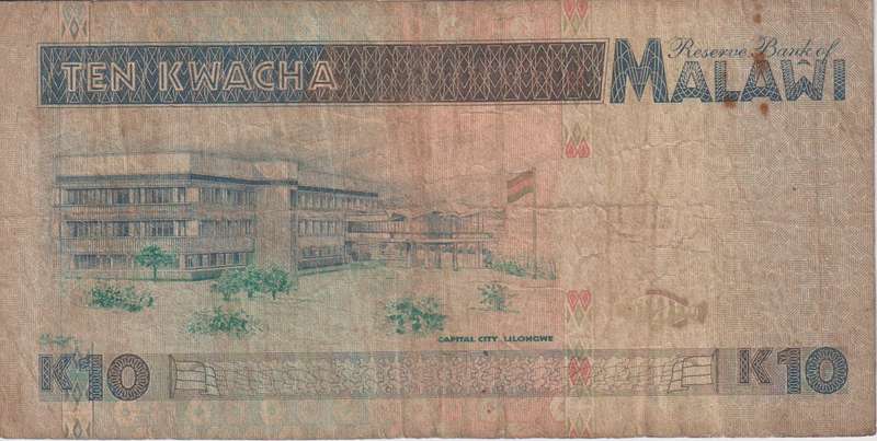 MALAWI 10 KWACHA 1995 P31  F