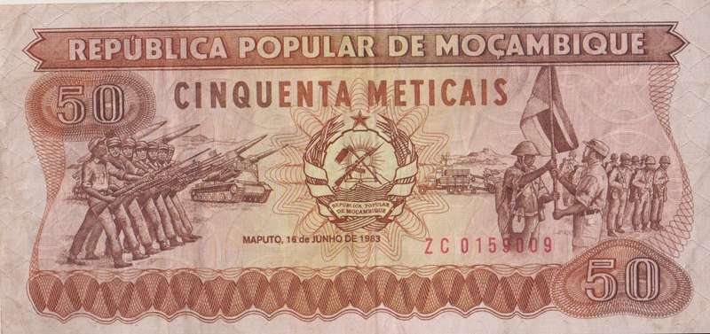 MOZAMBIQUE  50 METICAIS - P129 - 1983 VF