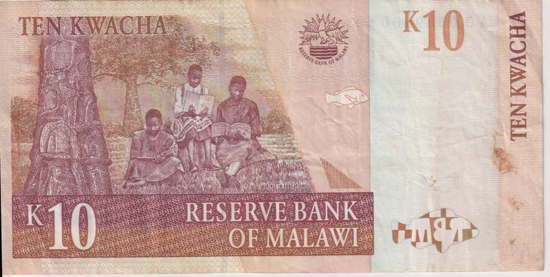 MALAWI 10 KWACHA 1997 P37 VF