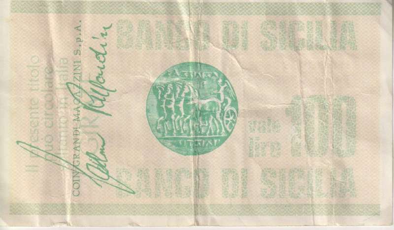 Notgeld - ITALY 100 Lire 1976/1977 - N245557 VF