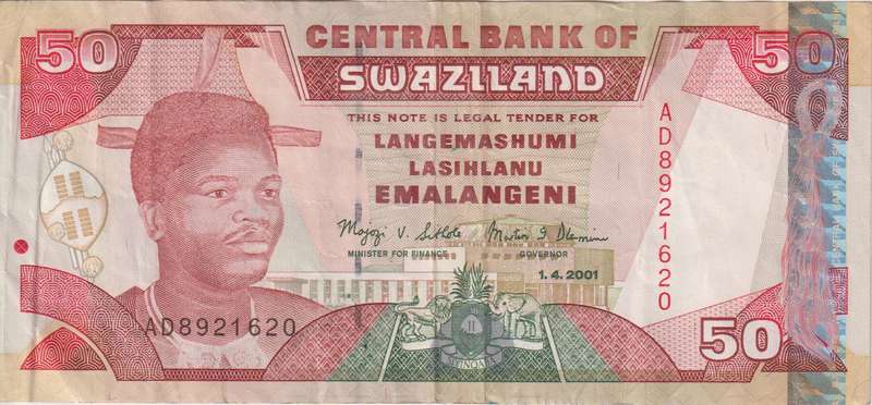 Swaziland 50 Emalangeni 2001 P31  VF