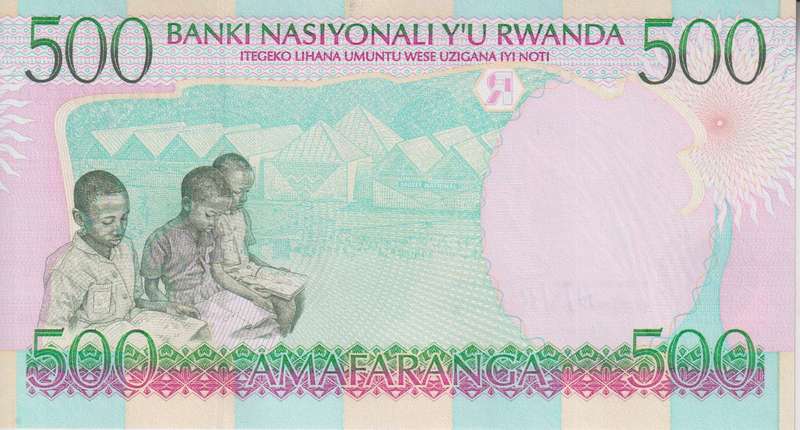 Rwanda 500 FRANCS 1998 P26 UNC (GORILLAS)