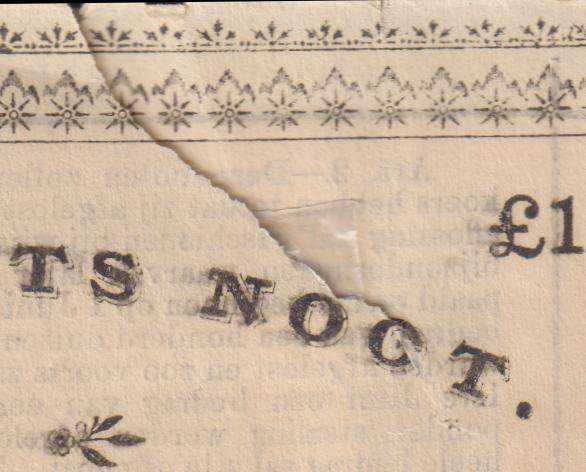 ZAR GOUVERMENTS NOTES - PIETERSBURG £ 1  - 1901 - ZAR 15 - 11565A  - TEAR - CONDITION AS PER SCANS