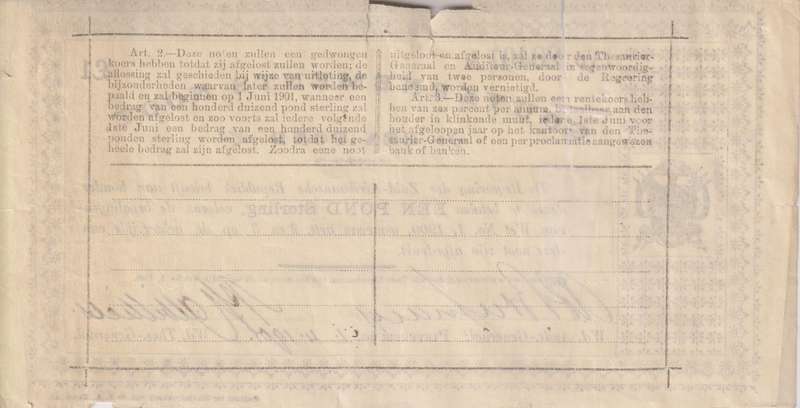 ZAR GOUVERMENTS NOTES - PIETERSBURG £ 1 - 1901 - ZAR 15 - 20407A  - TEAR - CONDITION AS PER SCANS
