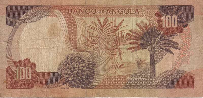 ANGOLA 100 ESCUDOS 1972 P101  VF