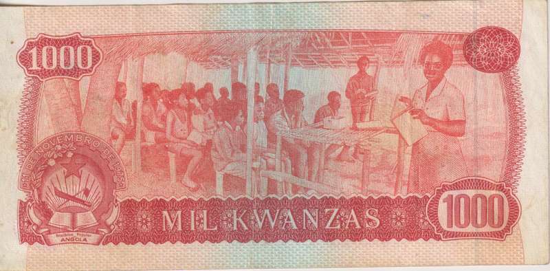 ANGOLA 1000 KWANZAS 1976 P113  VF