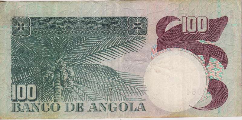 ANGOLA 100 ESCUDOS 1973 P106  VF
