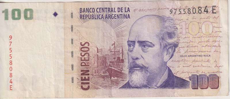 Argentina, 100 Pesos 2010-2011  P-357 VF