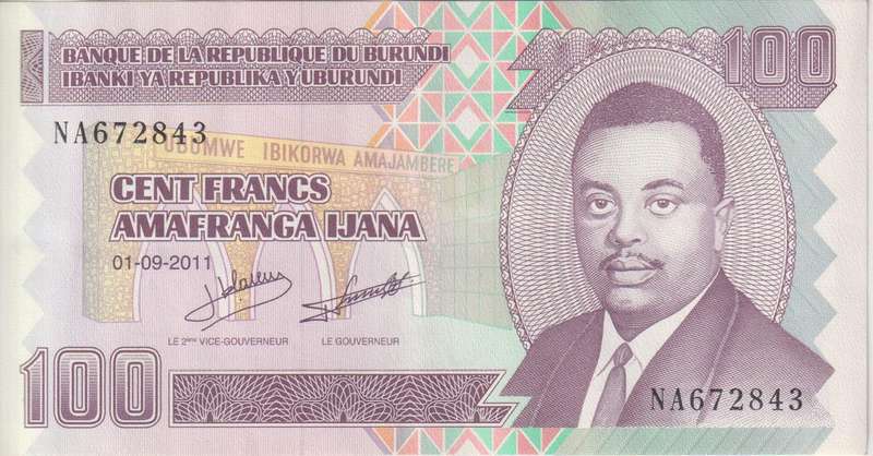Burundi 100 Francs  2011 P44 XF