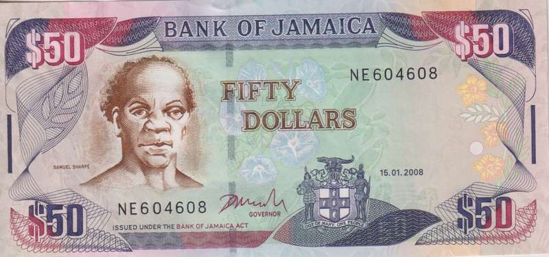 JAMAICA 50 DOLLARS 2008 P83 UNC