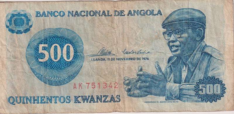 ANGOLA 500 KWANZAS 1976 P112  F