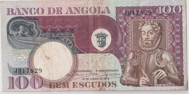 ANGOLA 100 ESCUDOS 1973 P106  VF