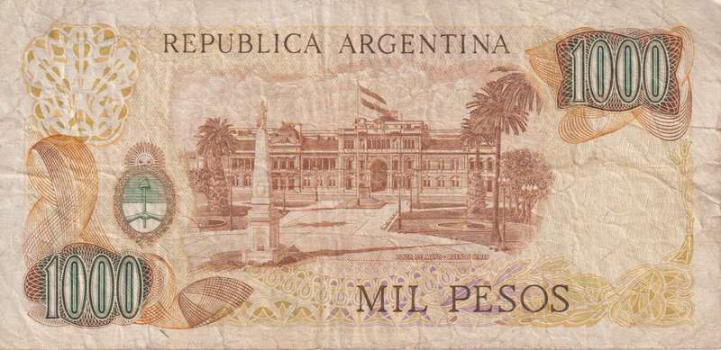 Argentina 1,000 Pesos  1976-1983 P-304d.1  F