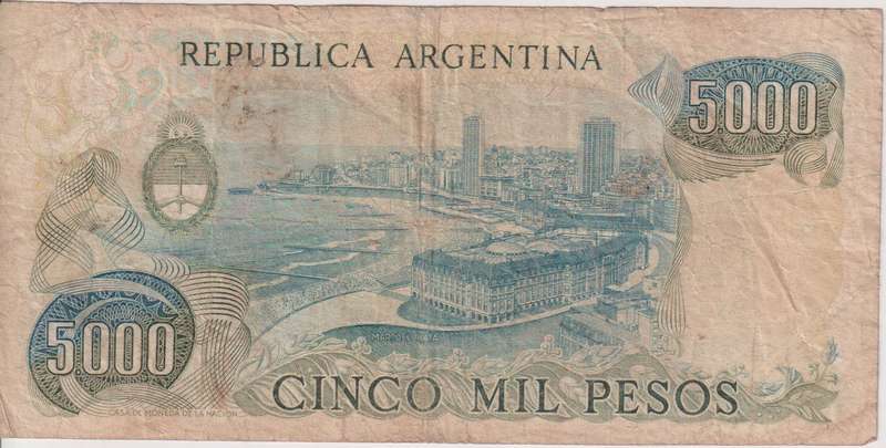 ARGENTINA 5000 PESOS 1981-82 P305b VF