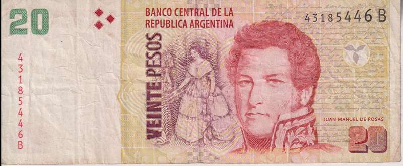 ARGENTINA 20 PESOS 2003-2004 P355a.2 VF