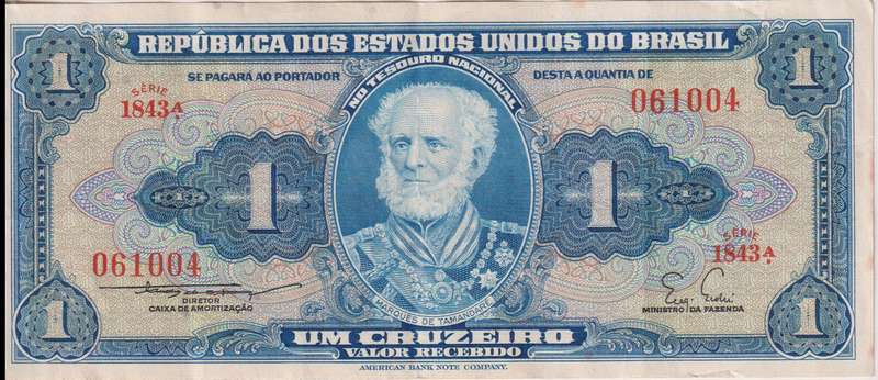 BRAZIL 1  CRUZEIRO 1955 P150 XF