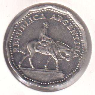 ARGENTINA 10 PESOS 1963 IN COIN FLIP
