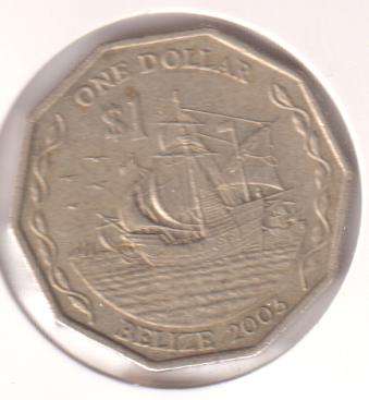 BELIZE 1 DOLLAR 2003 IN COIN FLIP