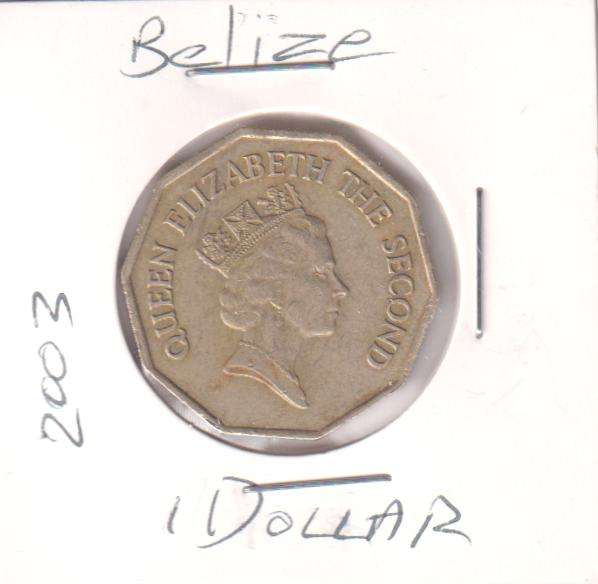 BELIZE 1 DOLLAR 2003 IN COIN FLIP