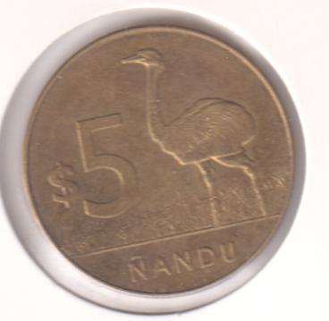 URUGUAY 5 NANDU 2014 IN COIN FLIP