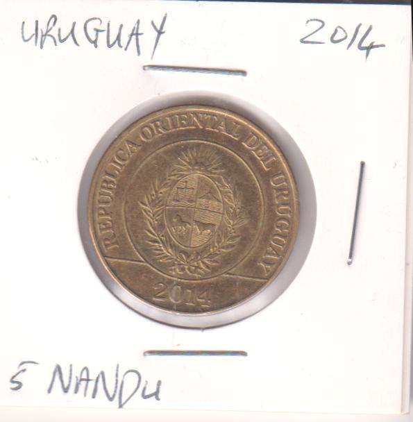 URUGUAY 5 NANDU 2014 IN COIN FLIP