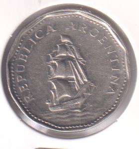 ARGENTINA 5 PESOS 1967 IN COIN FLIP