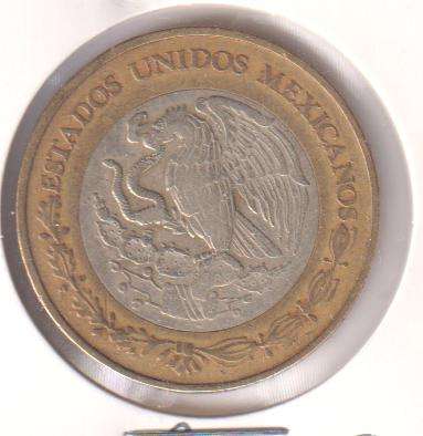 MEXICO 10 PESOS 2001 - BIMETAL IN COIN FLIP