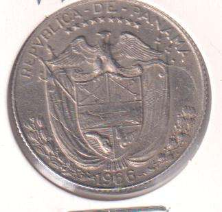 PANAMA ½ BALBOA 1966 IN COIN FLIP