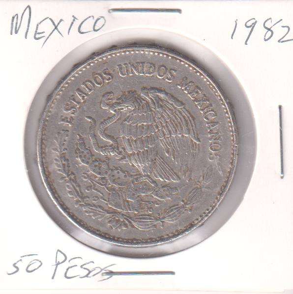 MEXICO 50 PESOS 1982 IN COIN FLIP
