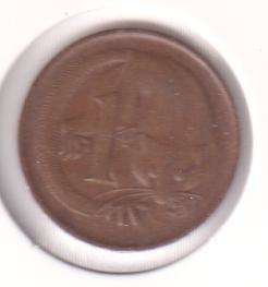 AUSTRALIA 1 CENT 1966 IN COIN FLIP