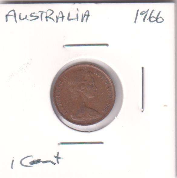 AUSTRALIA 1 CENT 1966 IN COIN FLIP
