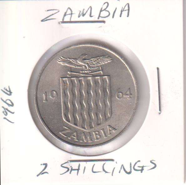 ZAMBIA 2 SHILLINGS 1964 IN COIN FLIP