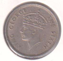 MALAYA 10 CENTS 1950 IN COIN FLIP