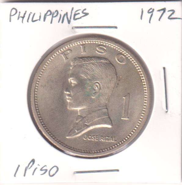 PHILIPPINES 1 PISO  1972 - IN COIN FLIP