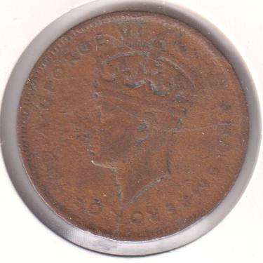 MAURITIUS 5 CENTS  1942 - IN COIN FLIP