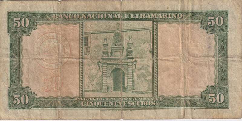 Portugal Mozambique 50 Escudos 1958 P-105 F