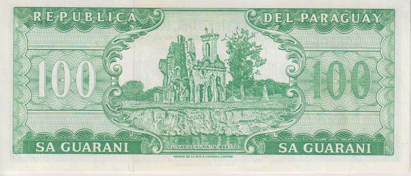 PARAGUAY 100 GUARANIS 1963  P198 A-UNC
