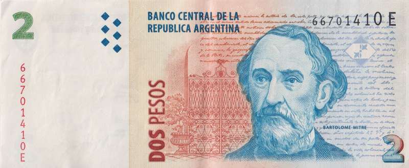 Argentina, 2 Pesos 2002  P-352 VF