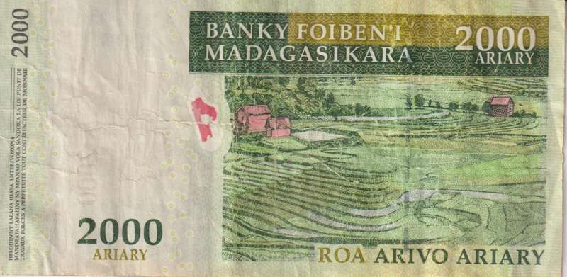Madagascar 2000 Ariary 2003 P83 VF