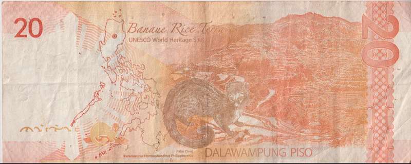 PHILIPPINES 20 PISO 2015 P206a VF