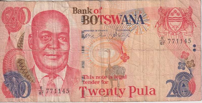 Botswana 20 Pula  P31  2009-2022 F