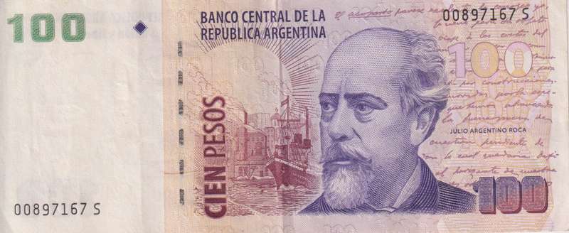 Argentina, 100 Pesos 2010-2011  P-357 VF