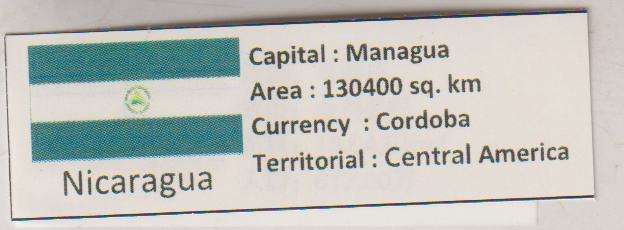 NICARAGUA 25 Centavos 1991 P170 UNC with country information sticker