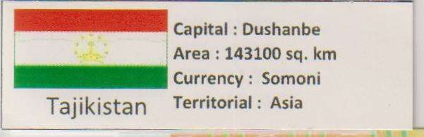 TAJIKISTAN 100 ROUBLES 1994 P6 UNC with country information sticker