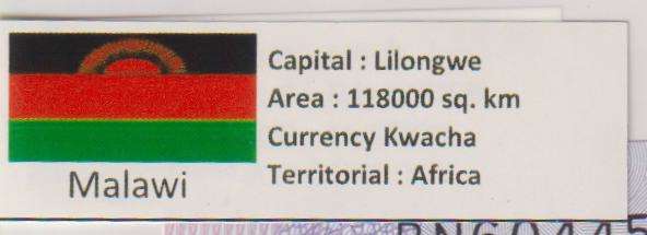 MALAWI 100 KWACHA 2019 P63 UNC with country information sticker