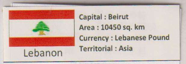 Lebanon 1,000 & 5,000 Livres P90, P91 UNC with country information sticker