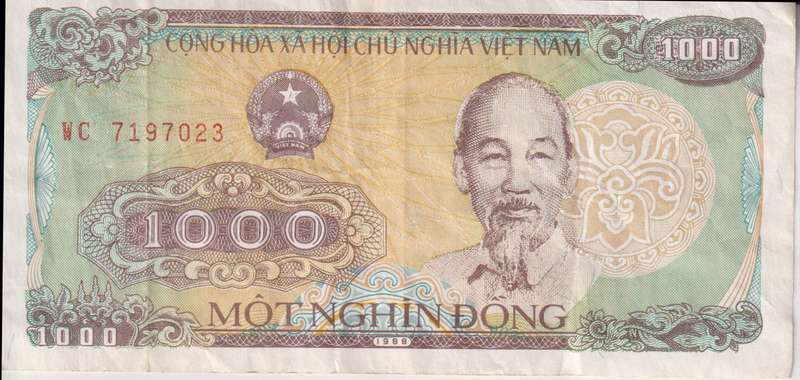 VIETNAM 1000 DONG 1988 P106a VF