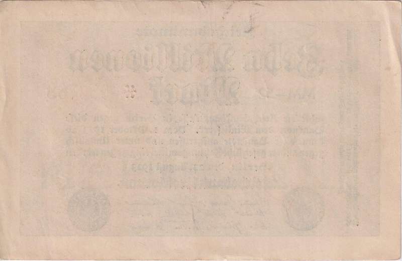 10 000 000 Mark (Reichsbanknote) 1923 P106 XF